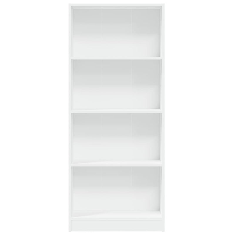 Bibliotecă, alb, 60x24x143 cm, lemn prelucrat