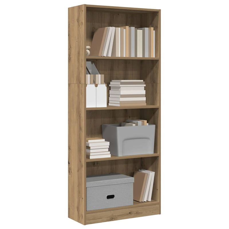 Bibliotecă, stejar artizanal, 60x24x143 cm, lemn prelucrat