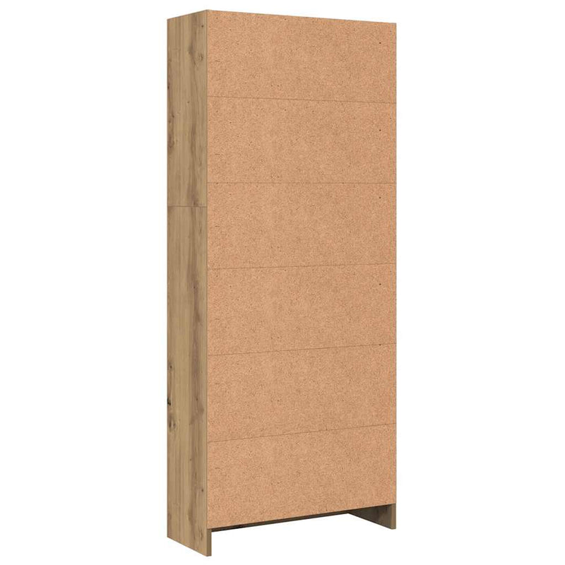Bibliotecă, stejar artizanal, 60x24x143 cm, lemn prelucrat