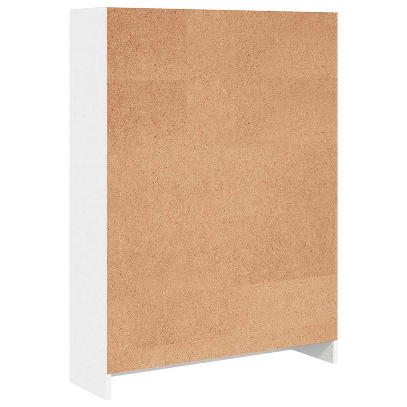 Bibliotecă, alb, 80x24x109 cm, lemn prelucrat