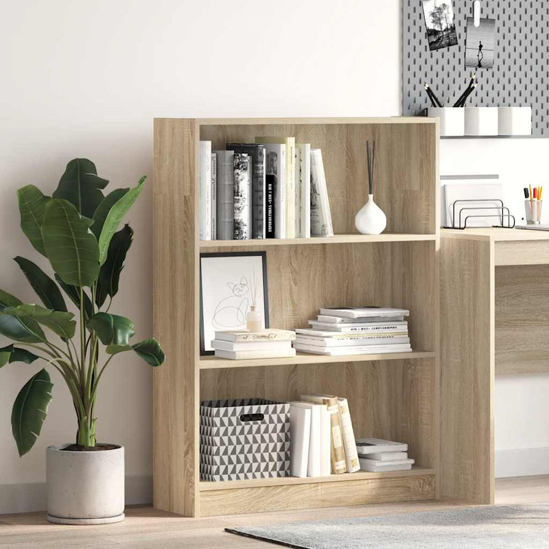 Bibliotecă, stejar sonoma, 80x24x109 cm, lemn prelucrat