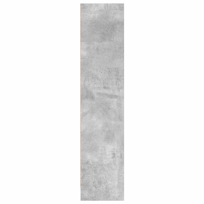 Bibliotecă, gri beton, 80x24x109 cm, lemn prelucrat