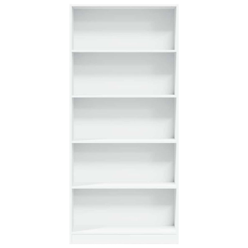 Bibliotecă, alb, 80x24x176 cm, lemn prelucrat