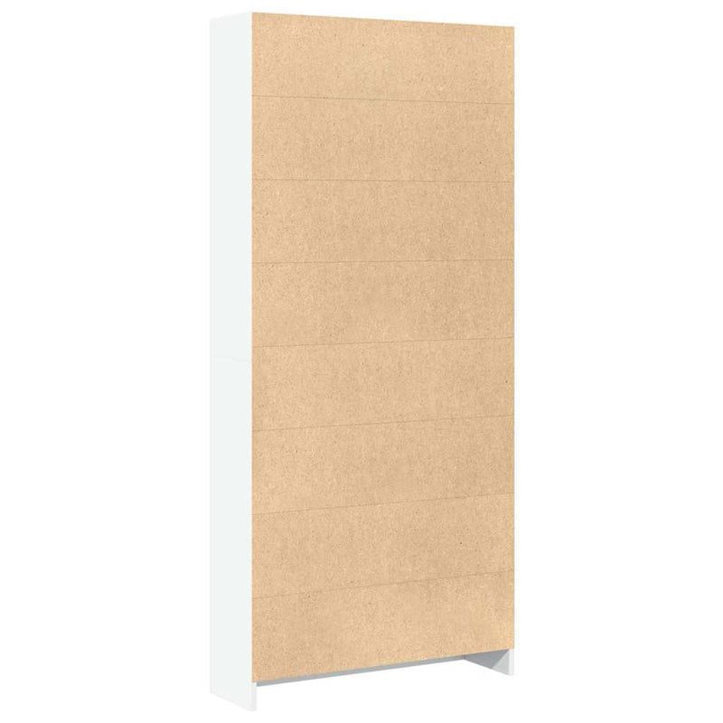 Bibliotecă, alb, 80x24x176 cm, lemn prelucrat