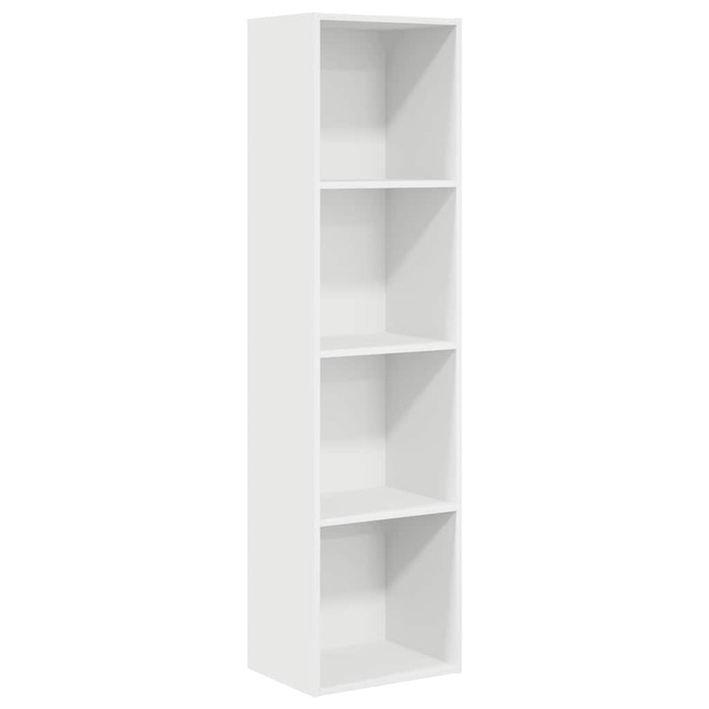 Bibliotecă, alb, 40x30x152 cm, lemn prelucrat