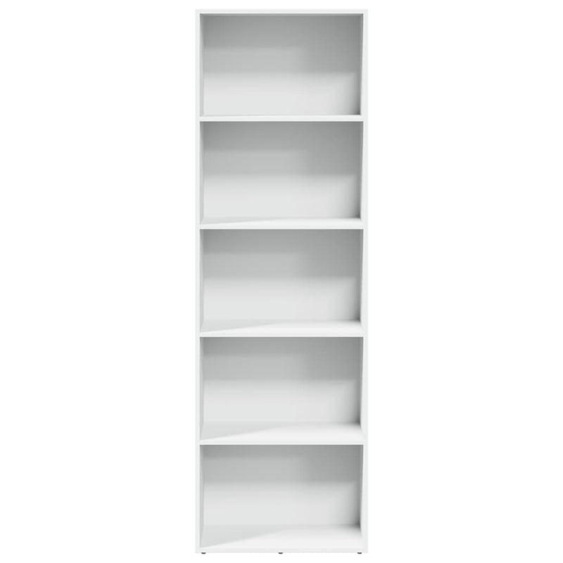 Bibliotecă, alb, 60x30x189 cm, lemn prelucrat