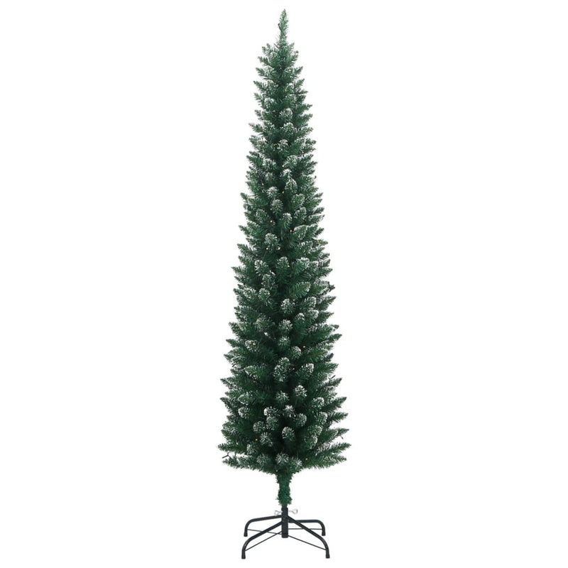 Brad Crăciun artificial subțire cu 300 LED-uri, 180 cm