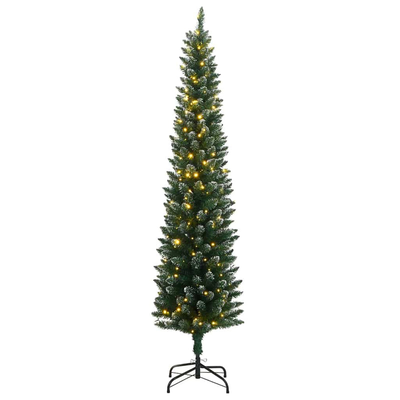 Brad Crăciun artificial subțire cu 300 LED-uri, 210 cm