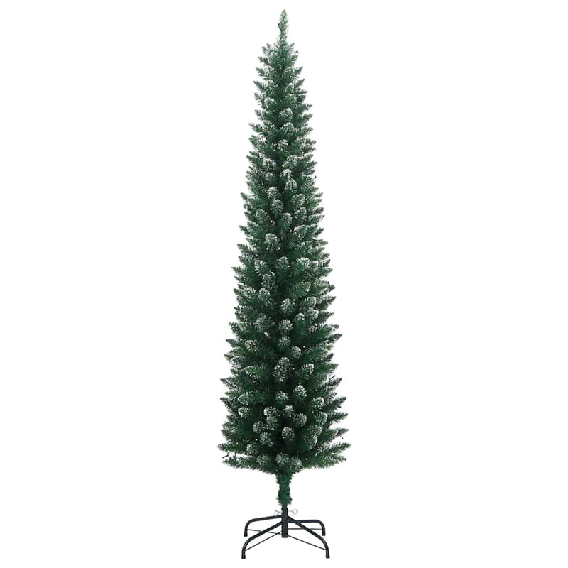 Brad Crăciun artificial subțire cu 300 LED-uri, 210 cm
