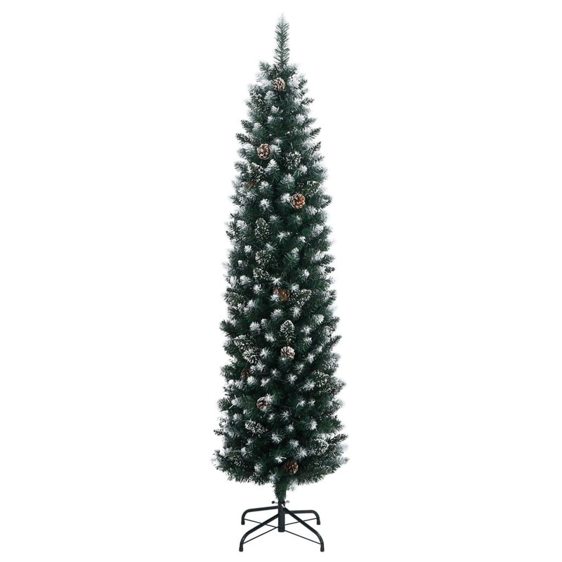 Brad Crăciun artificial subțire cu 300 LED-uri, 180 cm