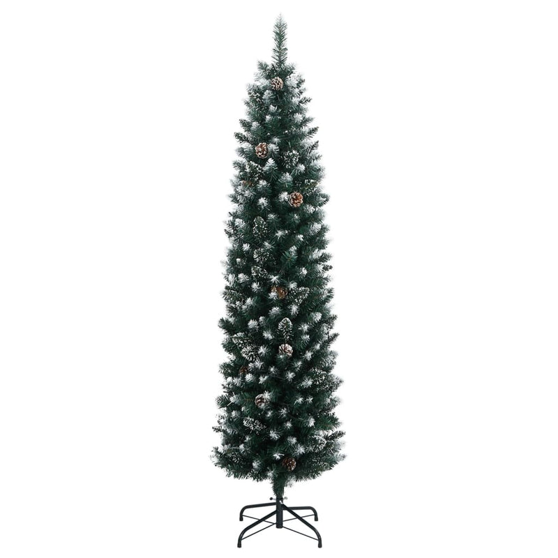 Brad Crăciun artificial subțire cu 300 LED-uri, 240 cm