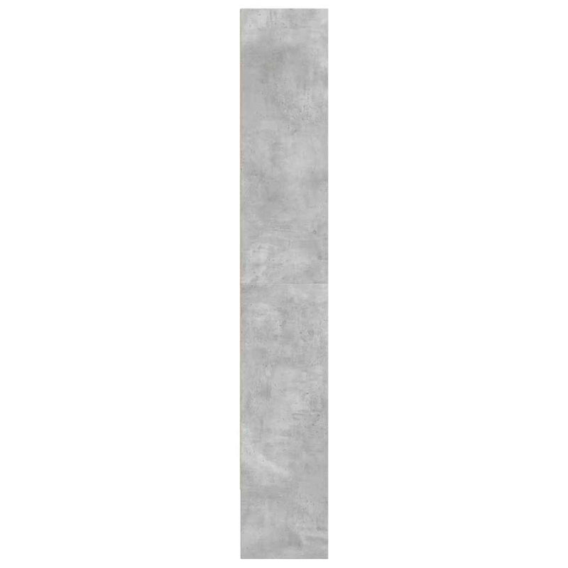 Bibliotecă, gri beton, 80x30x189 cm, lemn prelucrat
