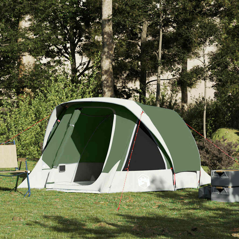 Cabină cort de camping, 4 persoane, verde, impermeabil