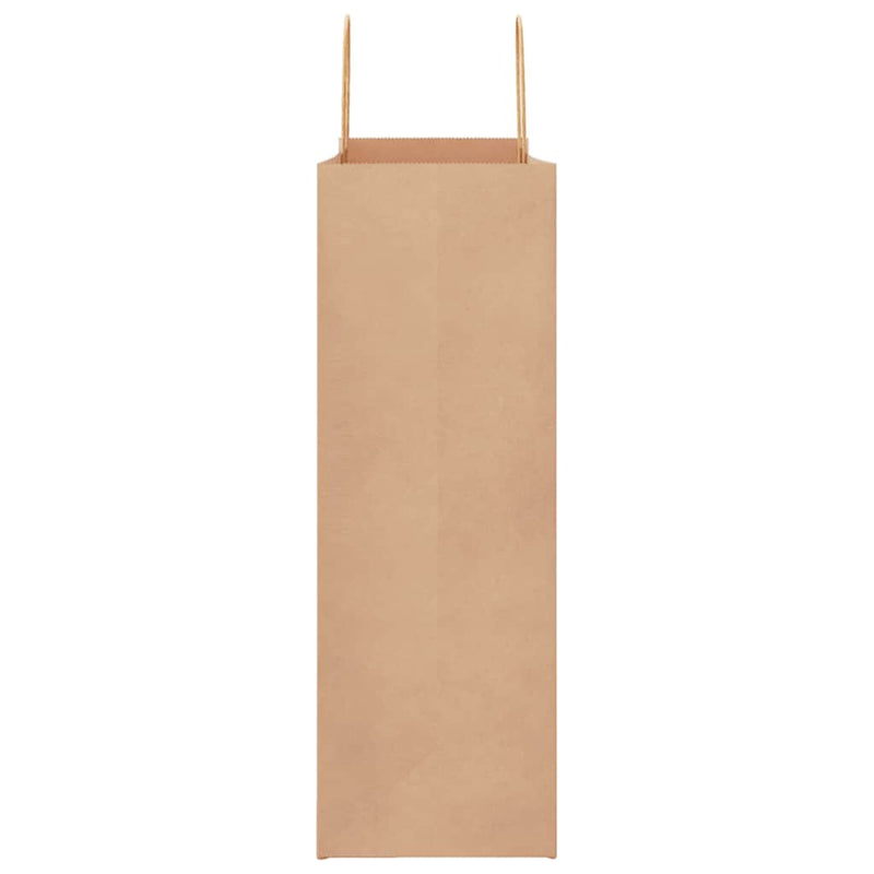 Pungi de hârtie 250 buc cu mânere maro 45x17x48 cm