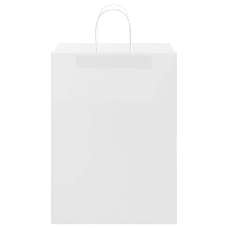 Pungi de hârtie 250 buc cu mânere albe 32x17x44 cm