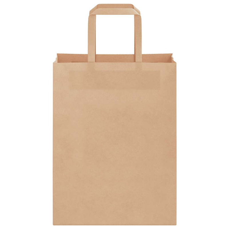 Pungi de hârtie 250 buc cu mânere maro 21x11x28 cm