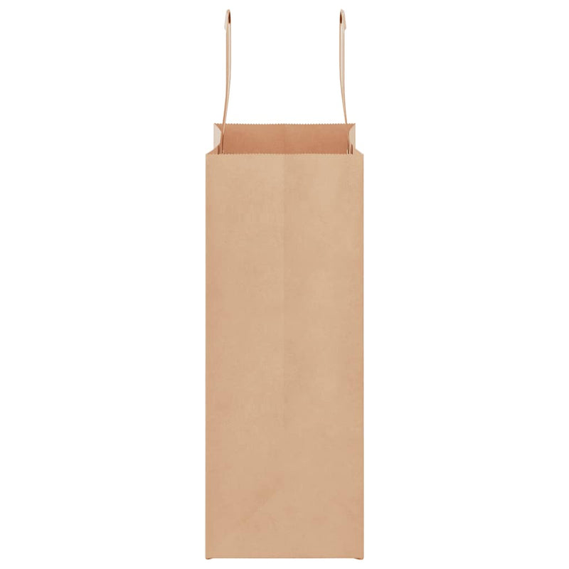 Pungi de hârtie 250 buc cu mânere maro 21x11x28 cm