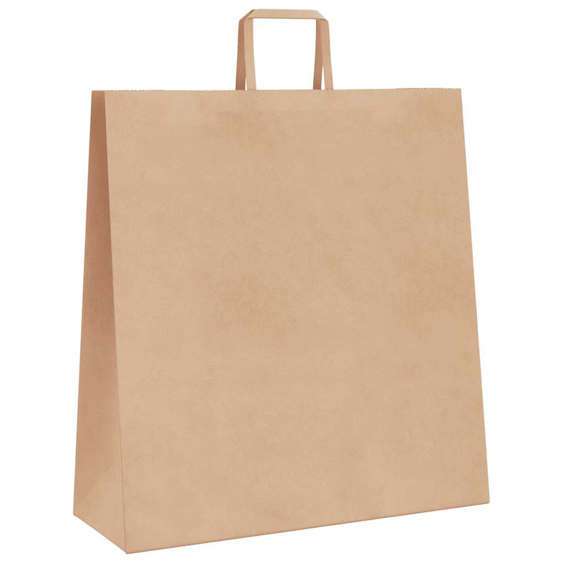 Pungi de hârtie 250 buc cu mânere maro 45x17x48 cm