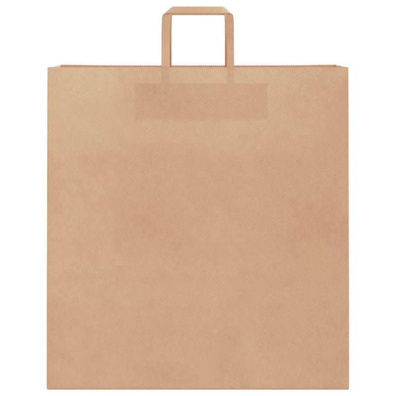 Pungi de hârtie 250 buc cu mânere maro 45x17x48 cm