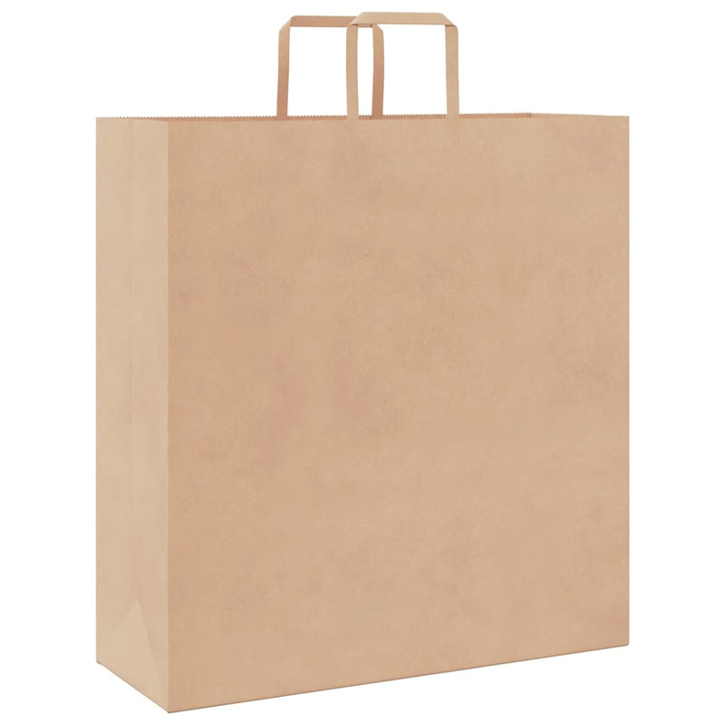 Pungi de hârtie 250 buc cu mânere maro 45x17x48 cm