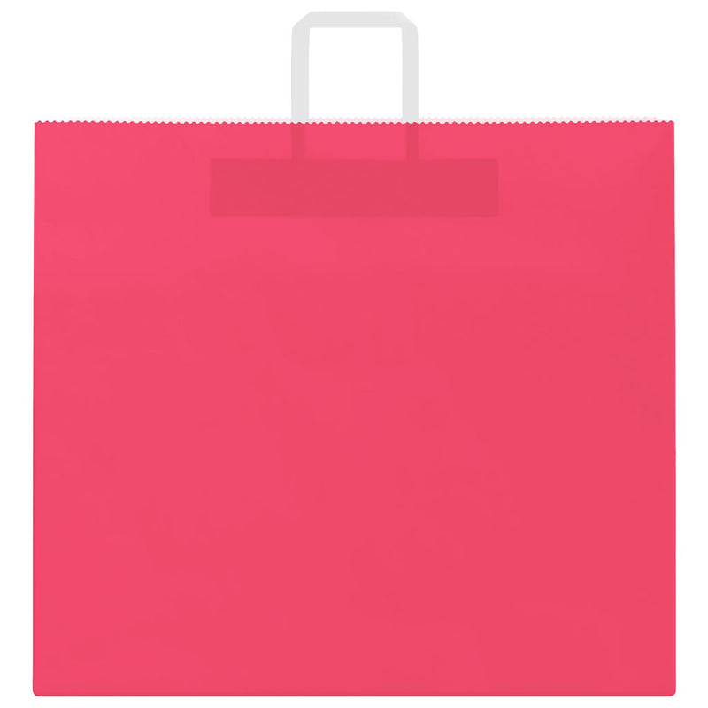 Pungi de hârtie 250 buc cu mânere roz 54x15x49 cm