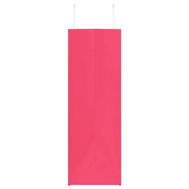 Pungi de hârtie 250 buc cu mânere roz 54x15x49 cm