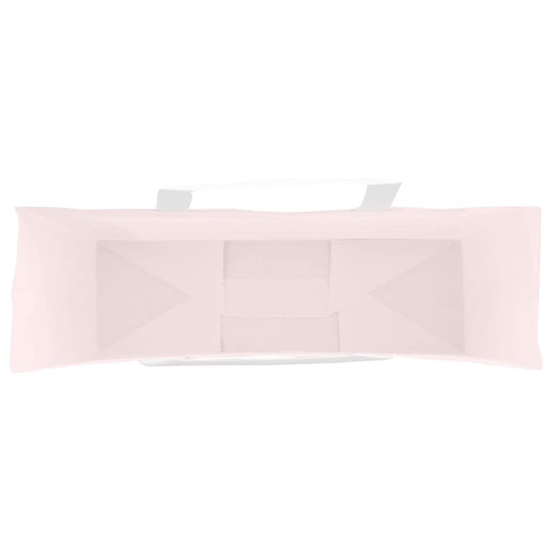 Pungi de hârtie 250 buc cu mânere roz 54x15x49 cm