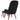 Scaun de relaxare cu taburet, negru, catifea