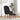 Scaun de relaxare cu taburet, negru, catifea