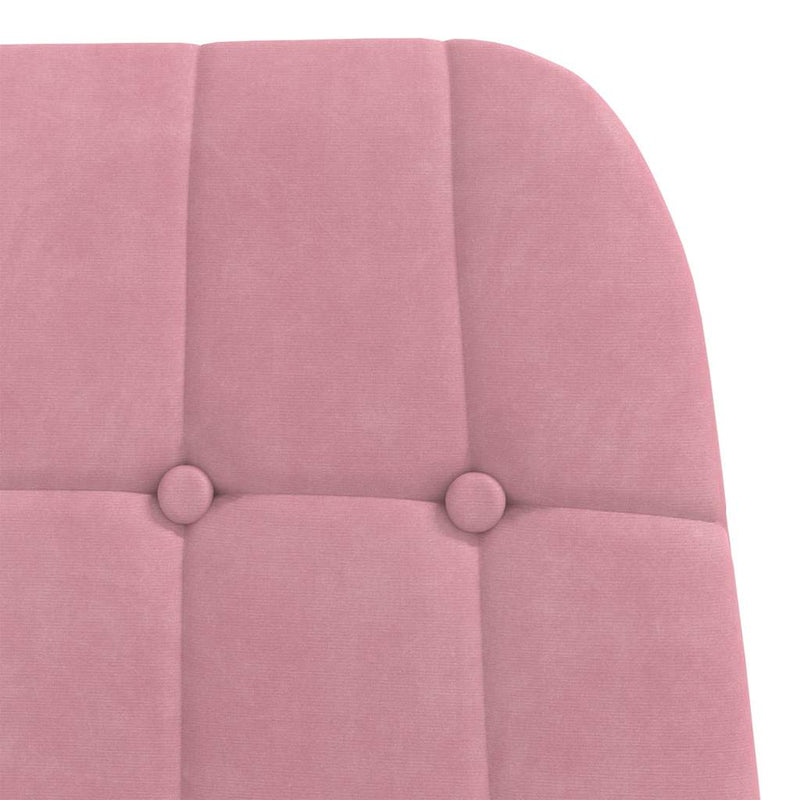 Scaun de relaxare cu taburet, roz, catifea