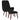 Scaun de relaxare cu taburet, negru, catifea