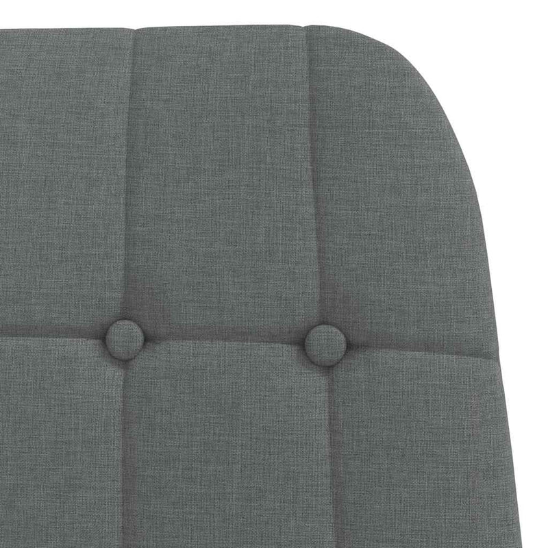 Scaun de relaxare cu taburet, gri deschis, textil