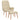 Scaun de relaxare cu taburet, crem, textil