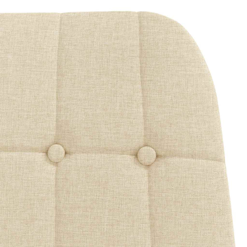 Scaun de relaxare cu taburet, crem, textil