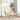 Scaun de relaxare cu taburet, crem, textil