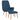 Scaun de relaxare cu taburet, albastru, textil