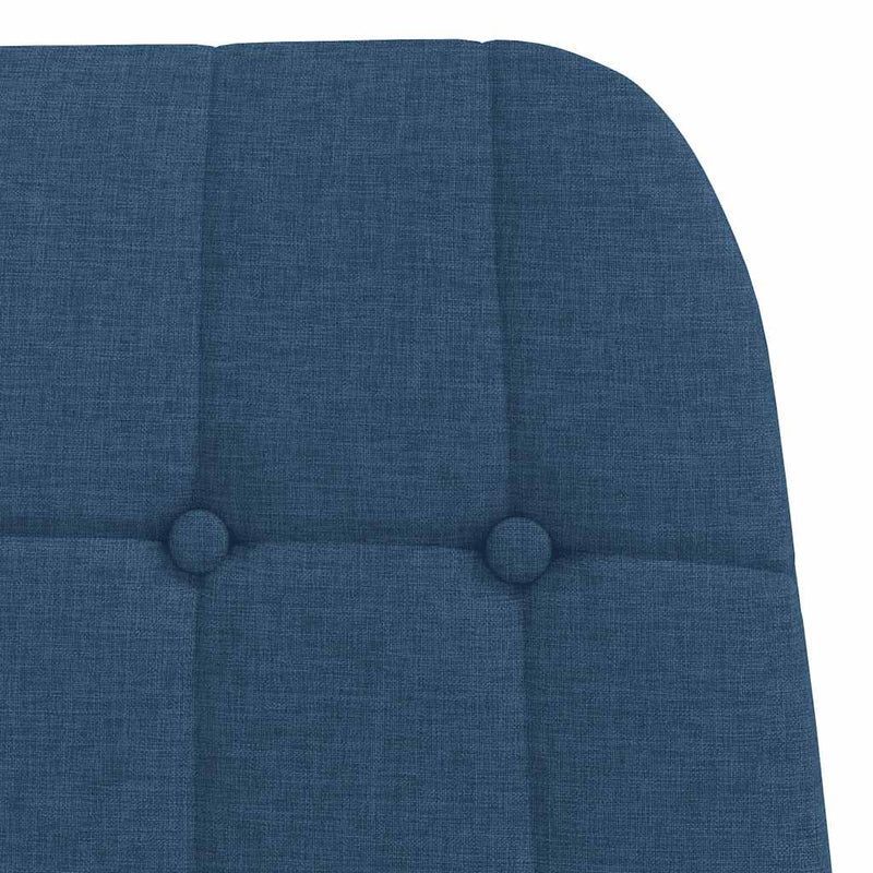 Scaun de relaxare cu taburet, albastru, textil