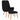 Scaun de relaxare cu taburet, negru, textil