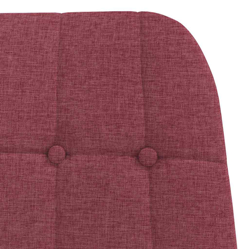 Scaun de relaxare cu taburet, roșu vin, textil