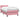Pat box spring cu saltea, roz, 80x220 cm, catifea