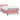 Pat box spring cu saltea, roz, 80x220 cm, catifea