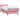Pat box spring cu saltea, roz, 80x220 cm, catifea