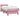 Pat box spring cu saltea, roz, 80x220 cm, catifea