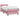 Pat box spring cu saltea, roz, 80x220 cm, catifea