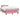 Pat box spring cu saltea, roz, 120x220 cm, catifea