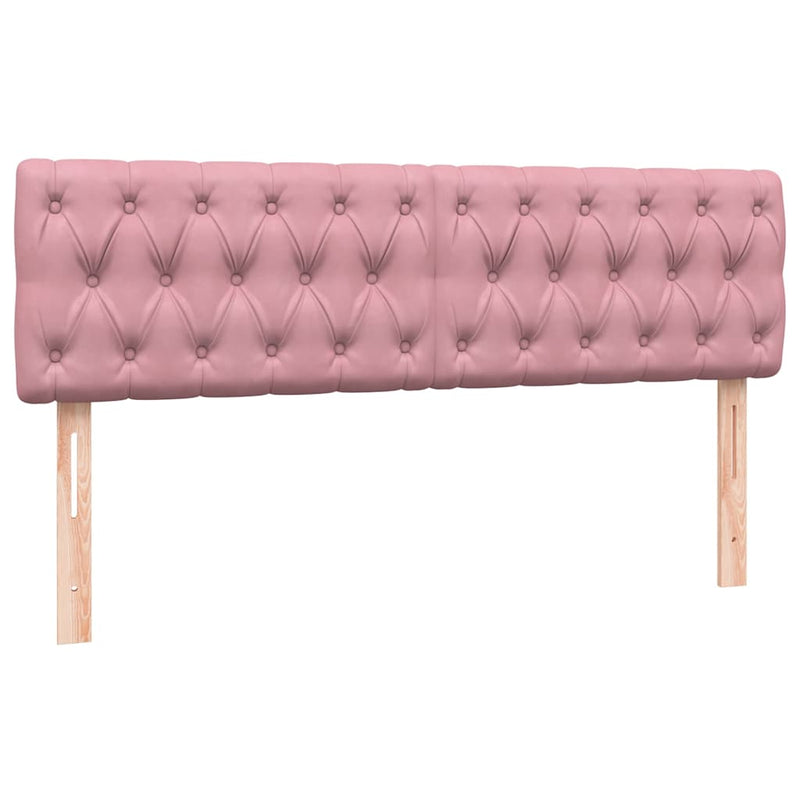 Pat box spring cu saltea, roz, 140x210 cm, catifea