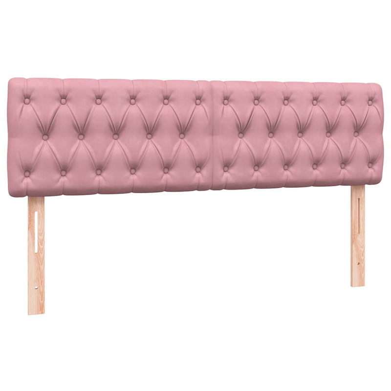 Pat box spring cu saltea, roz, 160x210 cm, catifea
