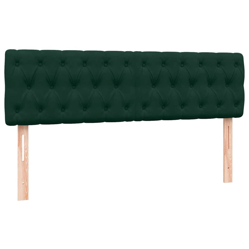 Pat box spring cu saltea, verde închis, 160x220 cm, catifea
