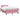 Pat box spring cu saltea, roz, 120x220 cm, catifea