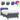 Pat cu arcuri cu saltea și LED, gri închis, 80x220 cm, catifea